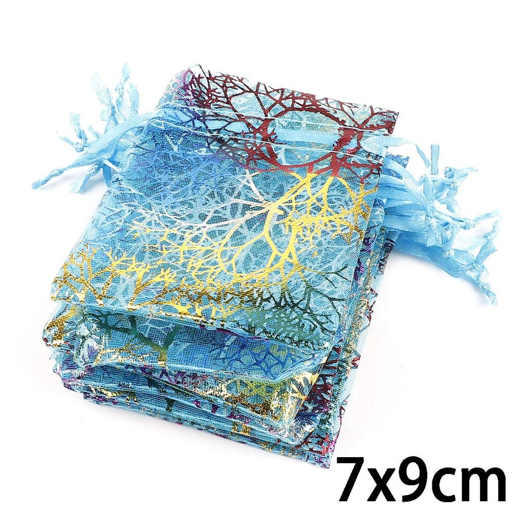 10Pcs Organza Bags Wedding Party Gift Bag Drawstring Jewelry Packaging Bags & Jewelry Pouches