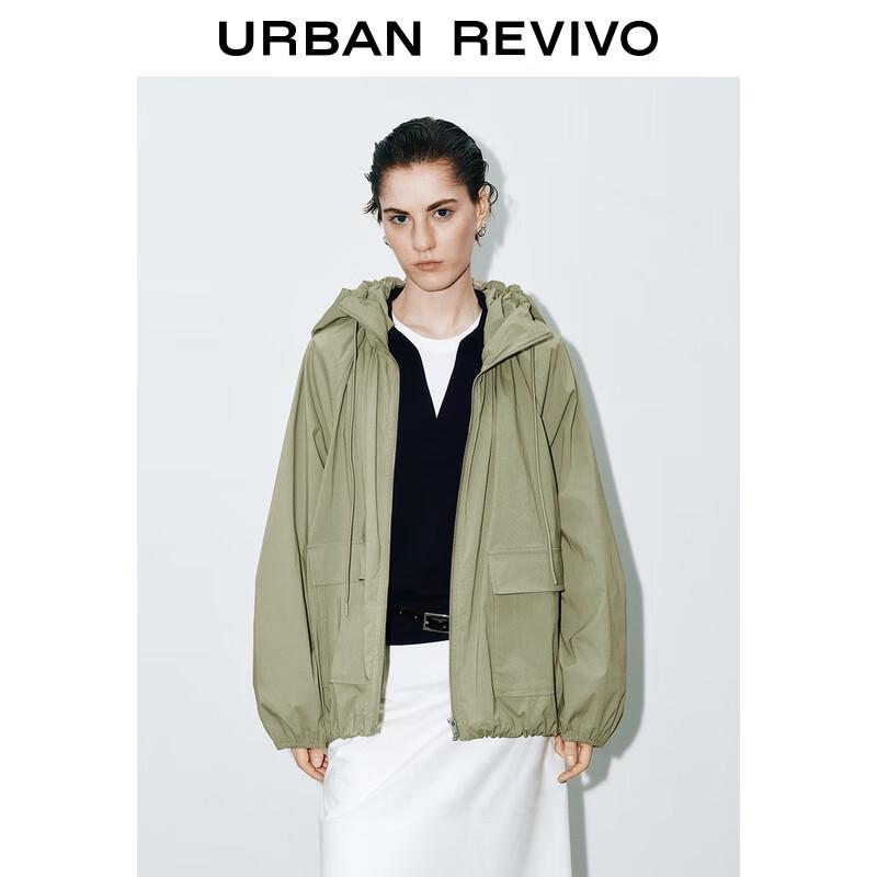 

Женское свободное пальто с капюшоном и кулиской L (XL-XXL)