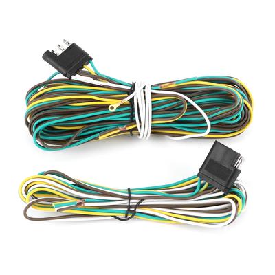 Kit Extensão Chicote Fiação Reboque 36FT 8.5+2.4m 4 Fios 4Pinos Chatos com Plugue Macho Fêmea
