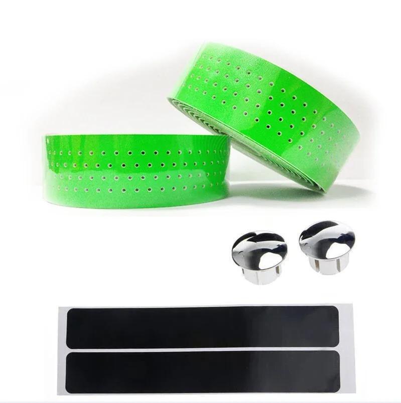 Cykelstyre Flerfärgade Kamouflageremmar Cykel Perforerade Läderstyre Remmar Döda Flugan Landsvägscykel PU Styretejp