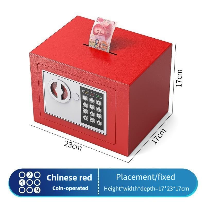 Intelligent All Steel Anti-theft Password Piggy Bank Personal Security Secret Box (With Money Slot) Mini Digital Safe Box