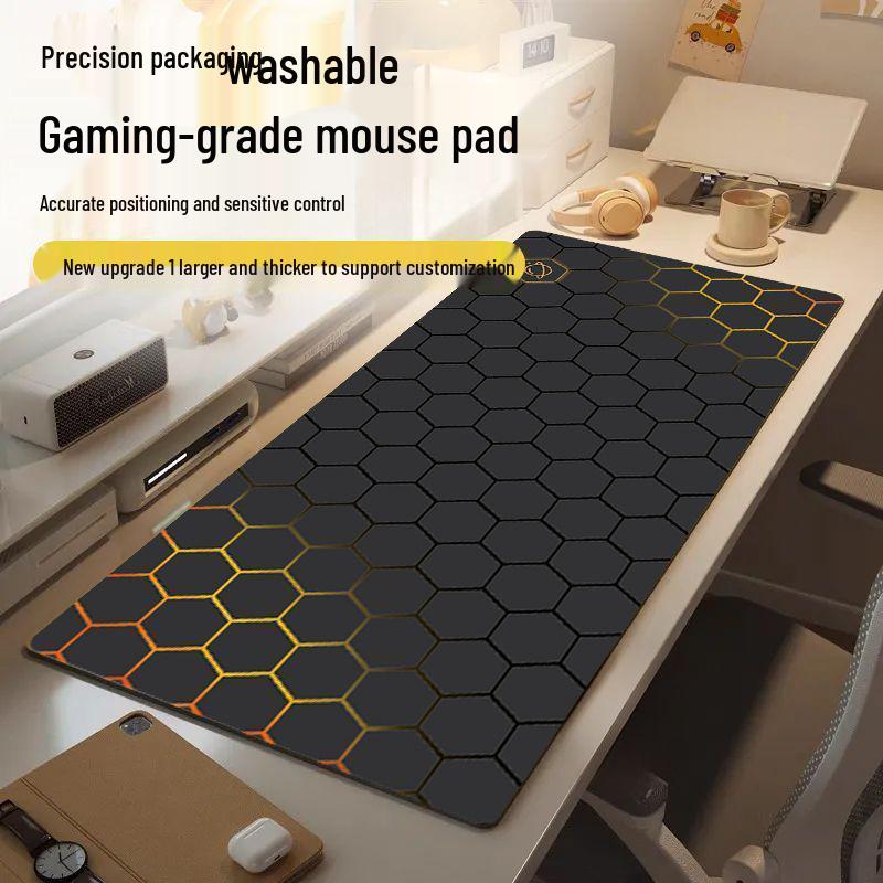 Extra großes Gaming-Mauspad mit Shortcut-Tasten-Design - Verdickte Schreibtischunterlage für E-Sport, Büro und Computertastatur