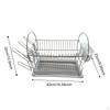 Dish Drying Rack with Cup Holders Space Saving Carbon Steel, Cutlery Holder Drainer for