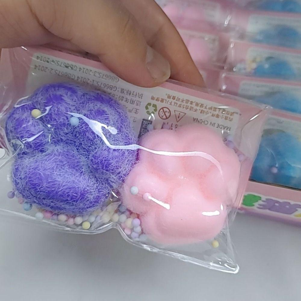 2pcs/set Soft Cat Paw Fidget Toy Silicone Cat Paw Pinch Toy Cat Paw Squeeze Toy  Kids Tricky Doll