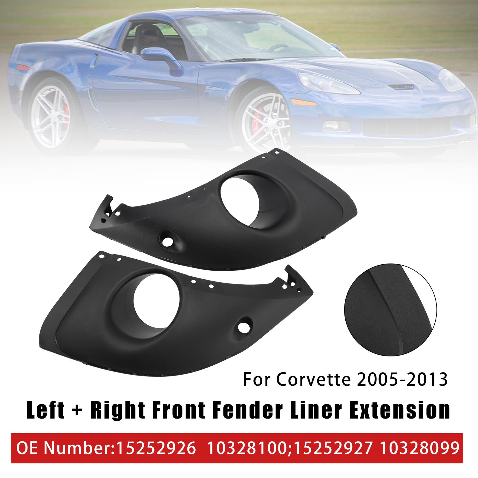 

Left + Right Front Fender Liner Extension For Chevy Corvette 2005-2013