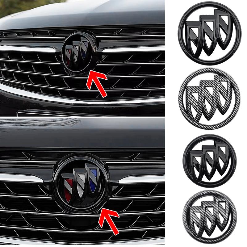 For Buick Excelle GT Envision LaCrosse Regal Verano GL6 2pcs Car Front Grille Emblem Rear Tail Bumper Trunk Badge Accessories
