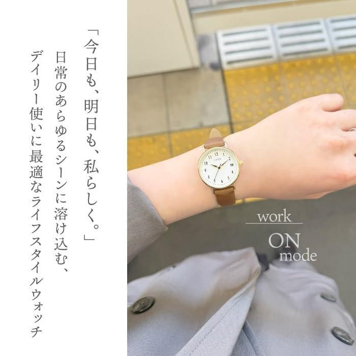 J-AXIS Unisex Daily Wristwatch with Date Display Simple Basic Minimalist Pink CF3B0029