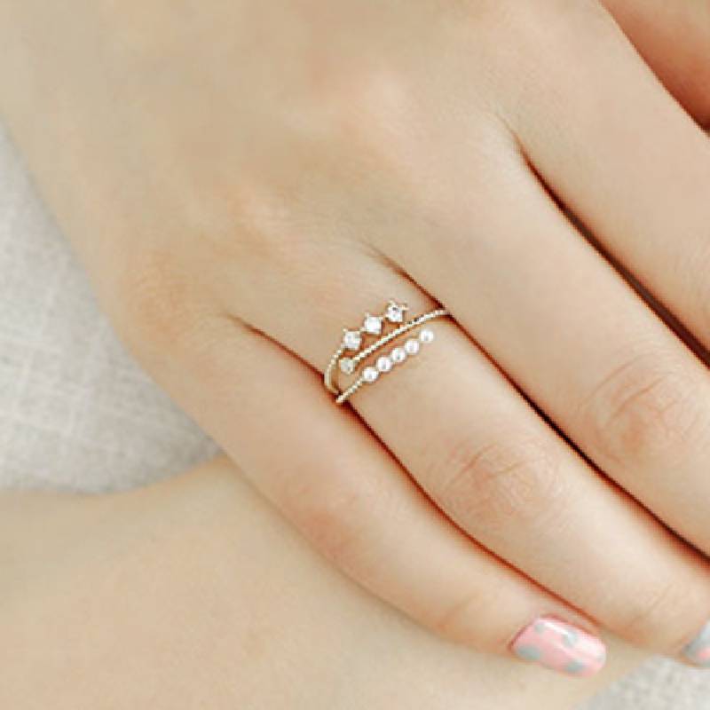 Delicate Ladies Fashion Open Ring In Gold Decorative Accessories For Outings
