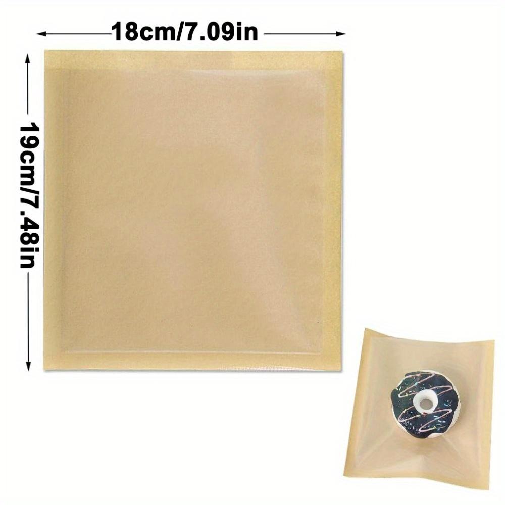 100pcs Bakery Bags with Window Paper Sandwich Bags Donut Bags To Go Bakery Paper Bags for Treat Snack Cookie Packaging