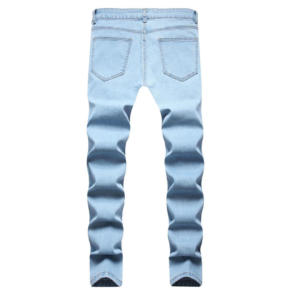 2021 European & American Men's Slim Fit Ripped Skinny Jeans