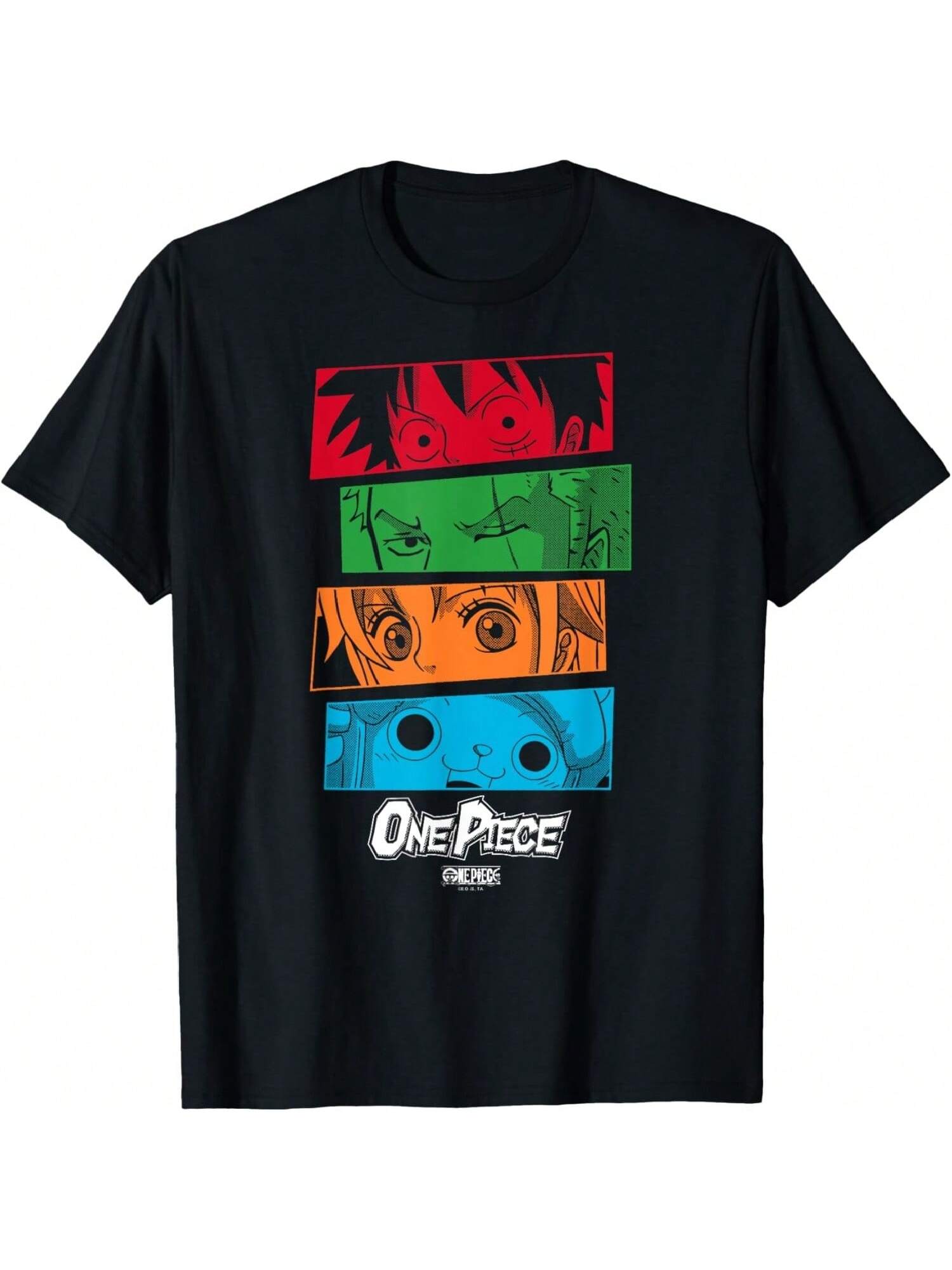 Anime Straw Hat Crew Character Eyes T-Shirt S разноцветный