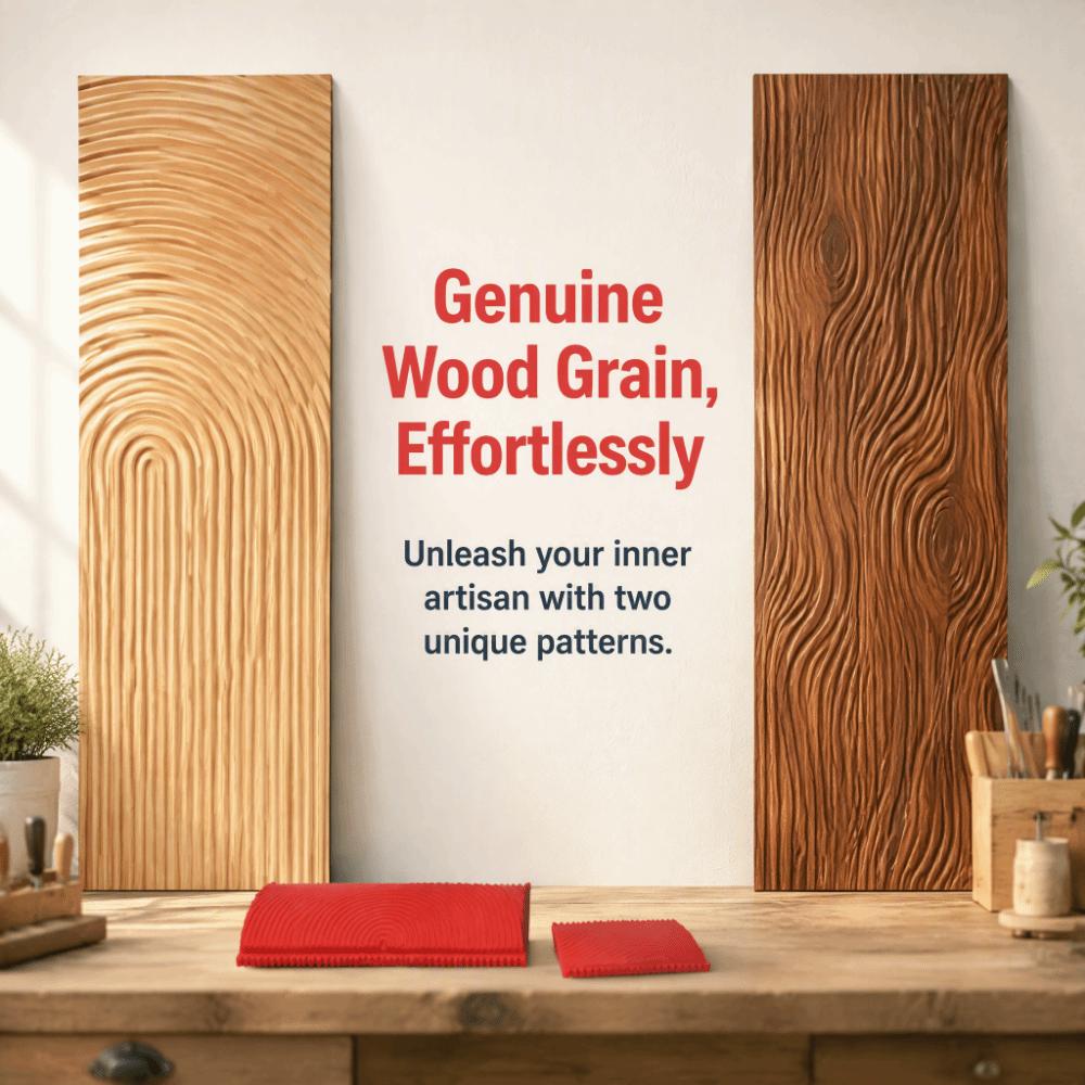 2pcs Embossed Pattern Wood Graining Tool Red Faux Wood Painting Tool Wood Grain Brush  DIY