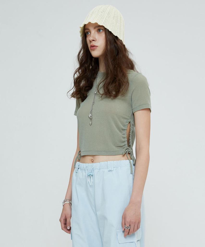 SPERONE WOMEN Side Slit Top (Khaki)
