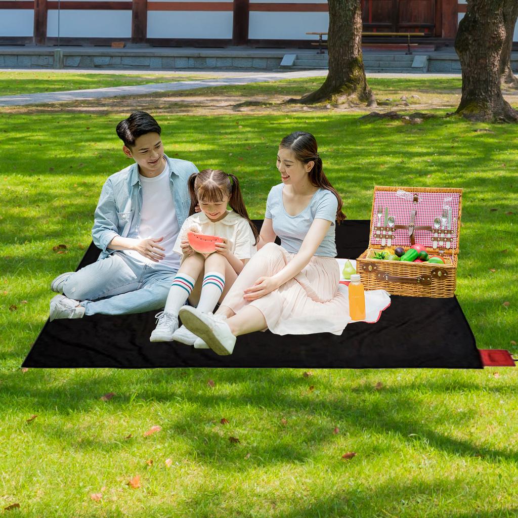 1-5PCS Lightweight Picnic Blanket Waterproof Foldable Pocket Blanket with Hand Strap Beach Blanket Sand Free for Travel Camping