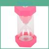 15 Sandglass Hexagonal Minutes Hourglass Timer Sand Clock For Home Decor Birthday Gift Pink