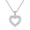Yin Baichuan S925 Sterling Silver Double Layer Heart Moissanite Necklace for Women - Cute, Sweet, and Exquisitely Gorgeous
