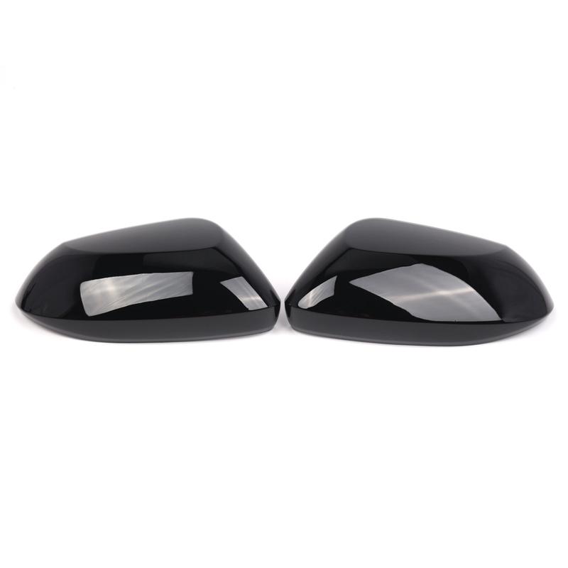 Pair Gloss Black Car Rearview Mirror Cover Cap For COROLLA HYBRID LE - 87915-52251 87910-02926 Rearview Mirror Protector