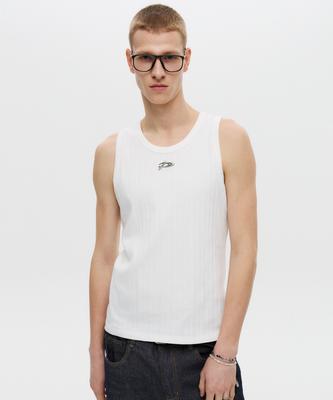 DNSR Metal Logo Sleeveless White