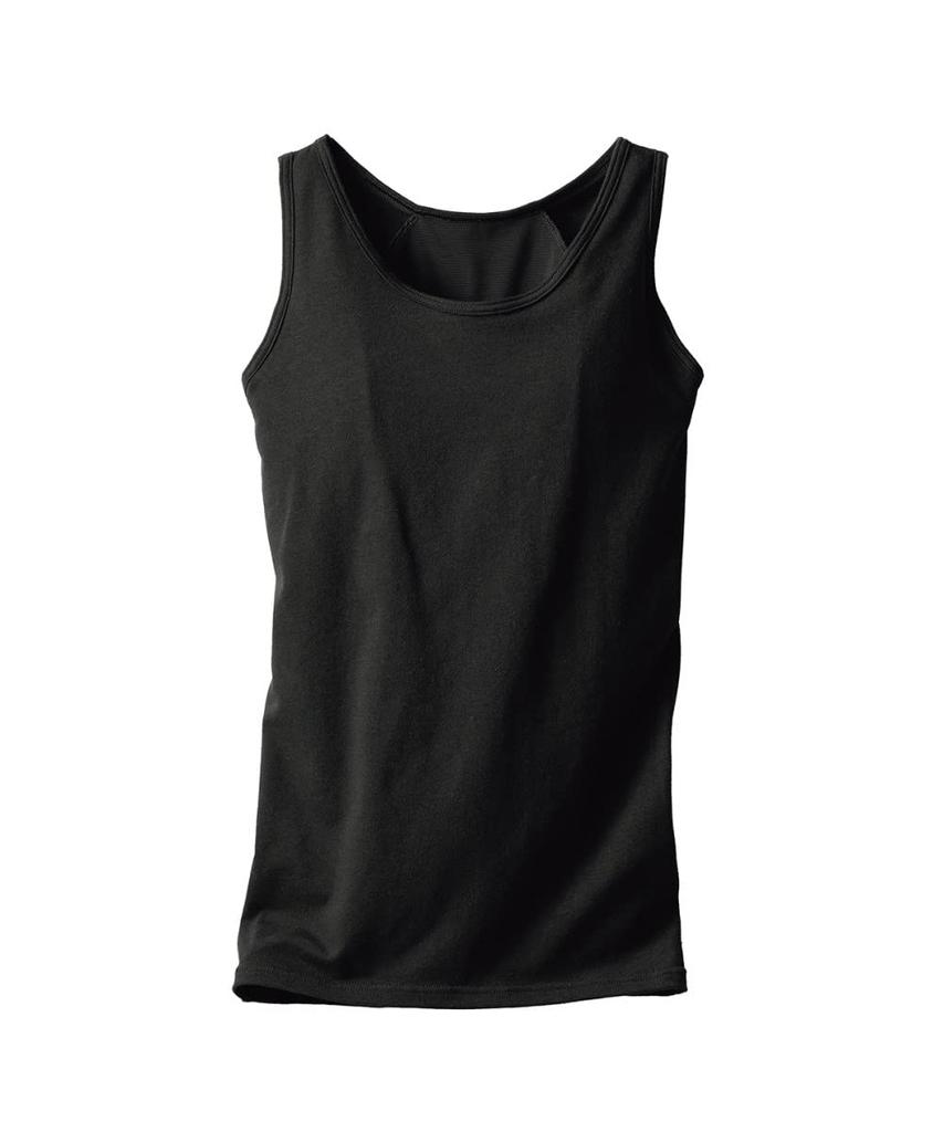 Indre bomull pen underarmsstøtte BH topp tank 5L [Nissen] skjorte, blanding, topp, svart,