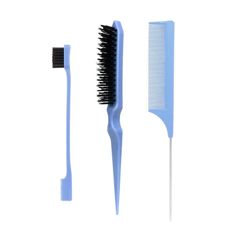3/12Pcs Double Sided Hair Edge Brush Set Hair Styling Comb Control Brush Accessories Hairline Brush Comb Styling Partition Comb