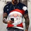 Funny Santa Claus Christmas T-Shirts 3d Print  Tops Tees Mens Shirts Summer Holiday Casual T-Shirts