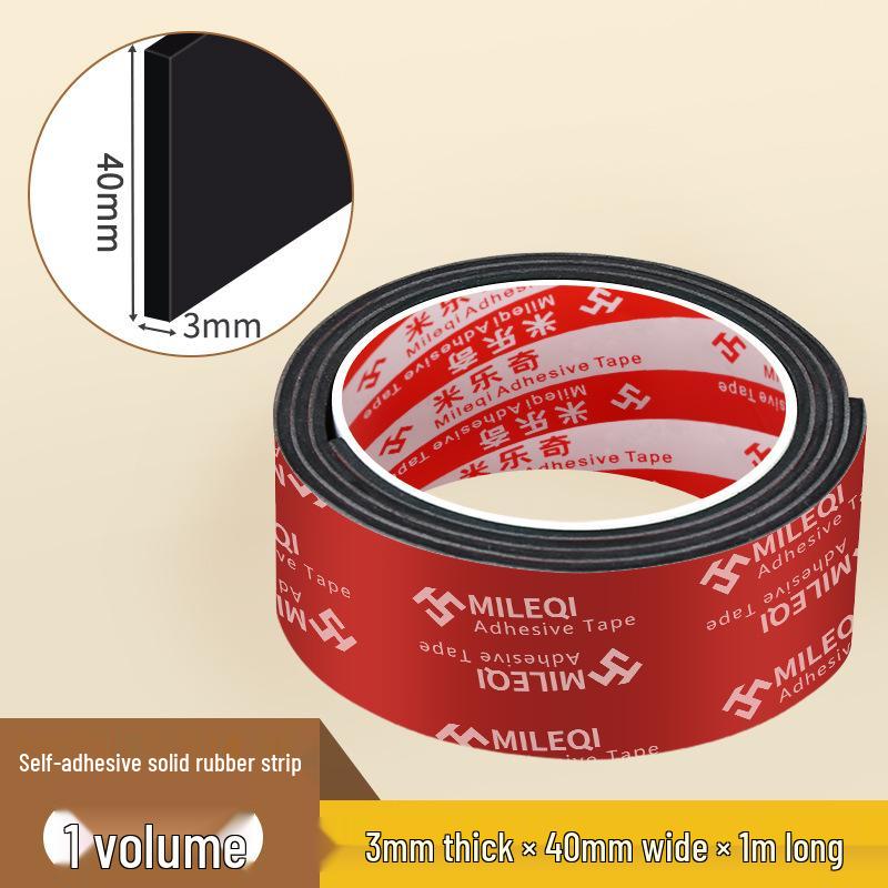 Mileqi EPDM Self-Adhesive Shock-Absorbing Anti-Slip Rubber Pad Strip