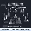 Transparent TPU For GEELY COOLRAY  2024 Car Center Console Media Dashboard Navigation Anti-scratch Protector Interior Film