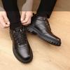 Cotton Shoes High-top Plus Velvet Thickened Warm Men's Shoes Fur-in-one Snow Boots All-match Casual Leather Shoes