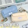 Japanese Style Simple Ins Style Pencil Bag Large Capacity Student Stationery Storage Case Multi-layer High-value Pencil Boxes