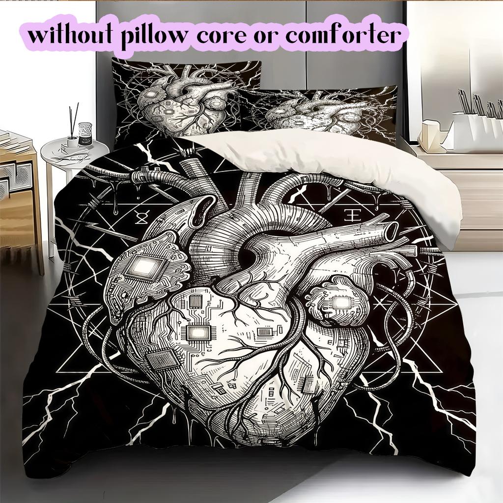 Thorn items Pattern Bedding Quilt Set Quilt Cover Pillowcase Home Decoration Birthday Gift (1 * duvet cover + 2 * pillowcase, without core)