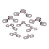 20Pcs M5-20 Rigid Pipe Strap Stainless Steel 2 Holes Cable U Bracket Pipe Clamp For Fixing Pipe Or Cable Horseback Saddle Clamp