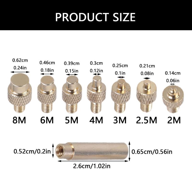 Heat Insert Nut Iron Tip Hot Melt Heat Set Insert Tool Soldering Iron Tip 3D Printing Modify Finishing Brass Thread