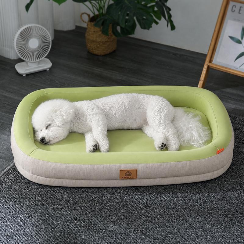 Cooling Dog Bed Summer Pet Sofa Bed Washable Soft Sleeping Mat for Small Medium Large Dogs Cats Breathable Pet Cushion