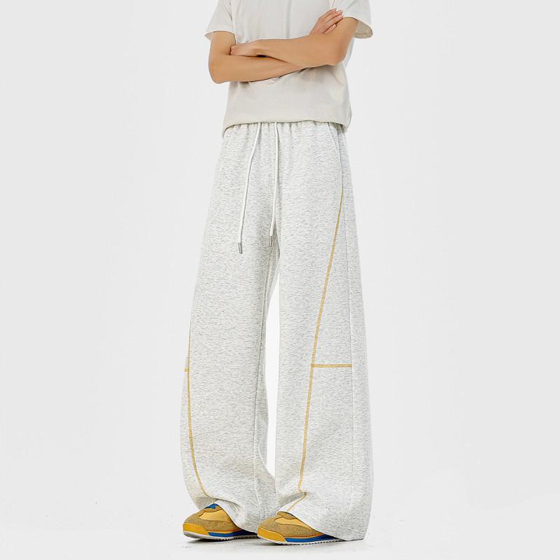 Unisex Streetwear Loose Fit Wide Leg Casual Sweatpants Cotton Blend 2026