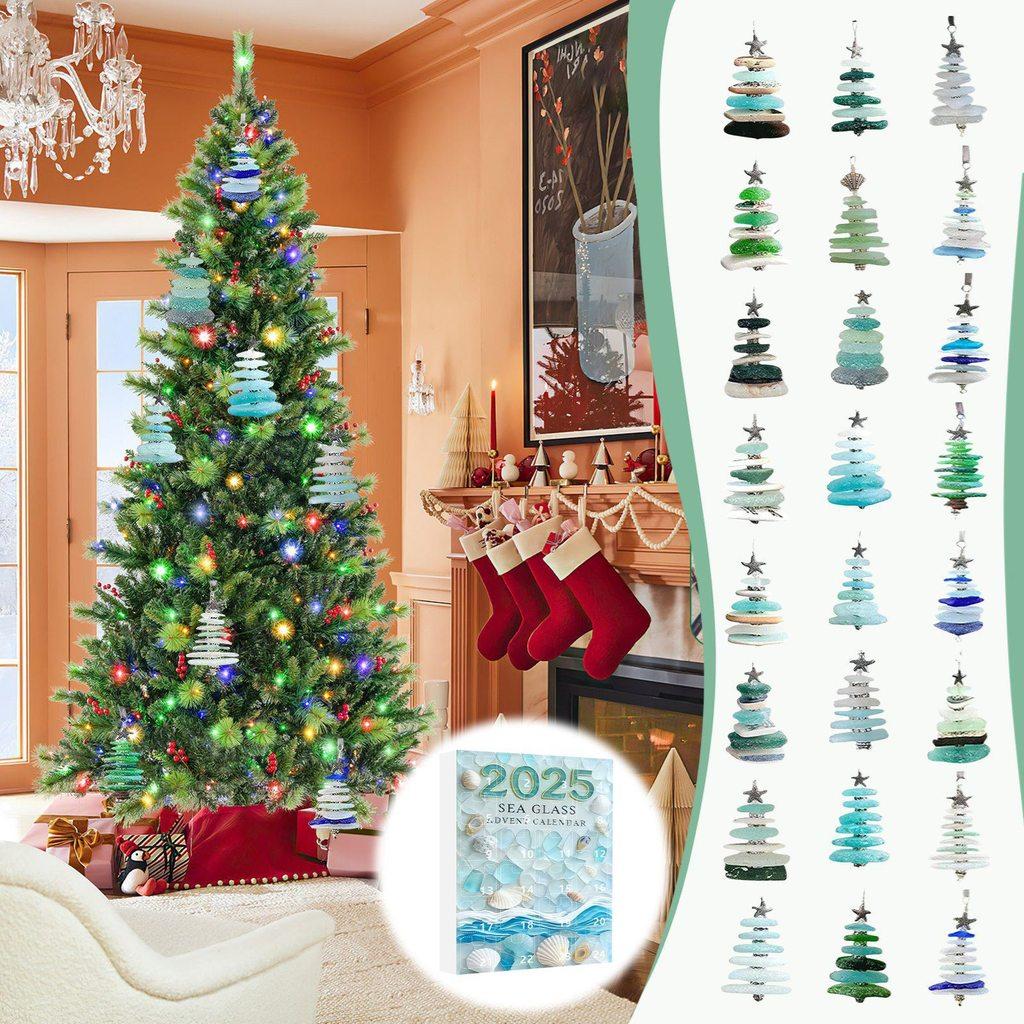 Glass Sea Acrylic Style Christmas Tree Decoration Countdown Calendar Blind Box