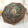 Deer In The Enchanted Forest Compact Travel Automatic Umbrella Compact 8Rib Lightweight Foldable Design Travel Essential Stylish Accessory Spiritual