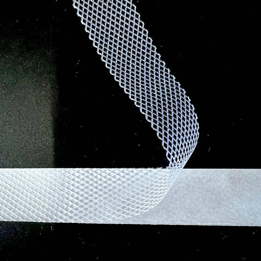 50M Hot Melt Adhesive Mesh Tape Fastener Non-woven DIY Sewing Interwoven Tape Mesh Double Sided Interlining Adhesive Tape