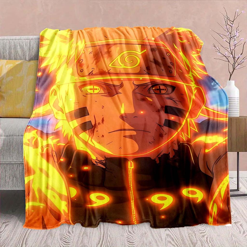 Naruto Anime Flannel Blanket - Soft Warm Perfect for Sofa, Bedding Camping Travel Office Home Decor -QJY