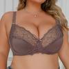 Dam BH i Stora Storlekar Stretch Transparent Sexig Spets Bygel Bralette Ofodrad Underkläder 85D-110D