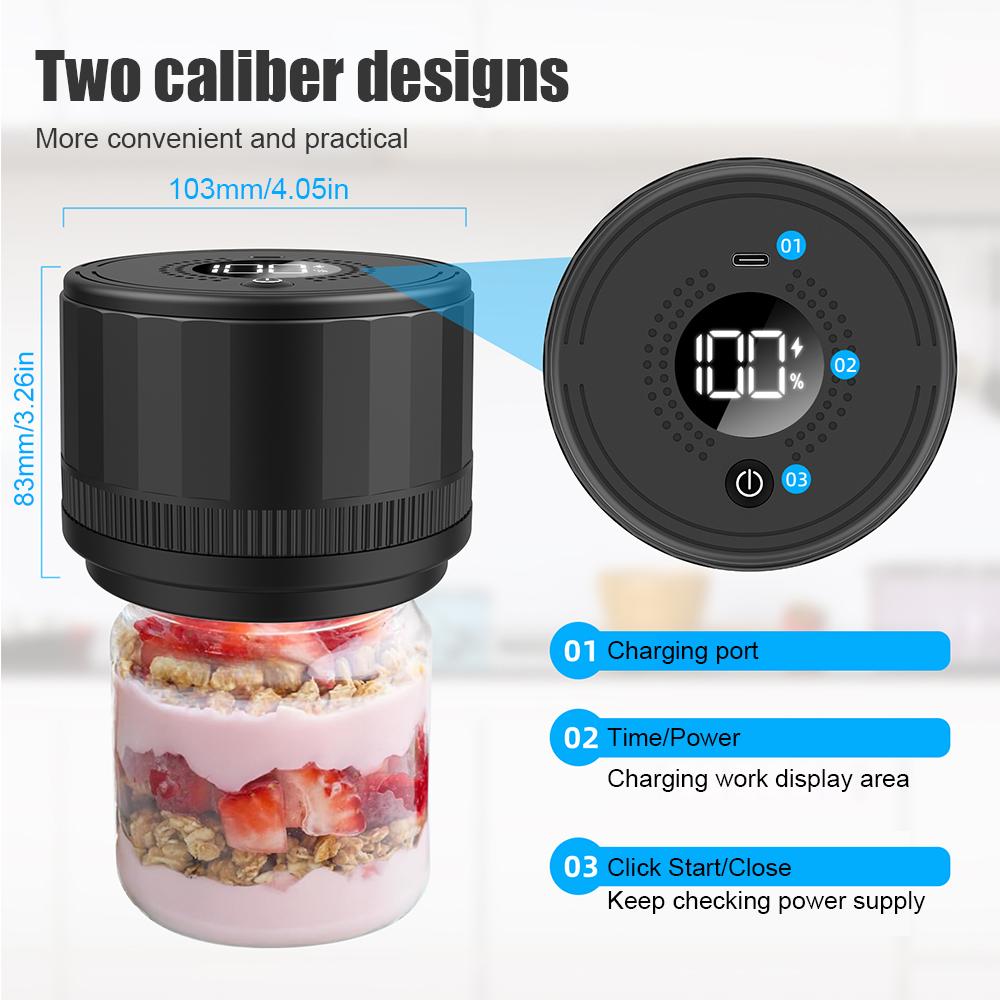 Electric jar vacuum sealing kit jar vacuum sealer Black manual version