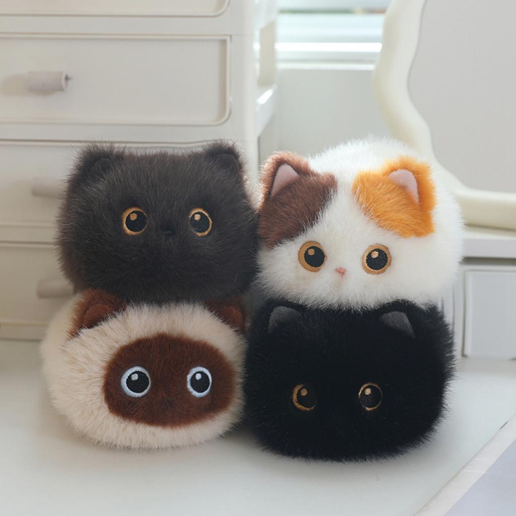Peluche Carino Gatto Pancione per Alleviare lo Stress Squishy Ripieno Calico Siamese Gatto Nero Grasso Peluche Regalo di Compleanno per Bambini Decorazione per la Casa