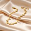 Luxury Four Leaf Clover Anklet for Women Gold Plated Stainless Steel Ankle Bracelet Fashion Elegant Foot Jewelry Beach Party