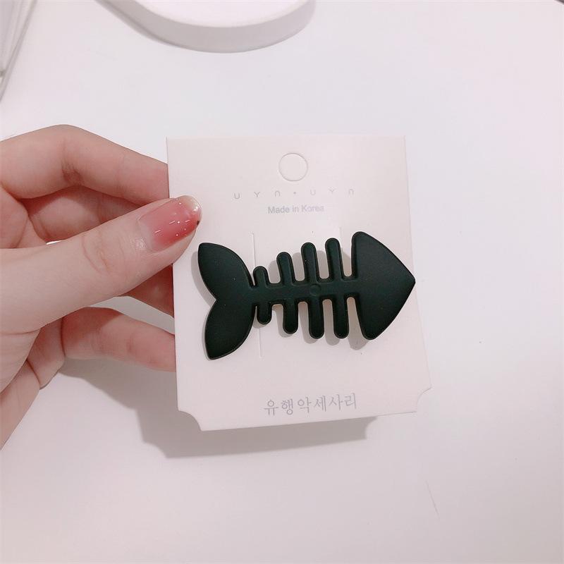 Korean Simple New Fishbone Hairpin Cute Side Bangs Hairpin Candy Color Headwear Girls Kids Women Hair Accessories