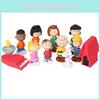 Peanuts Movie Snoopy 14 stuks/set Figuur Liefde Huisdier Taarttopper Decor Speelgoed