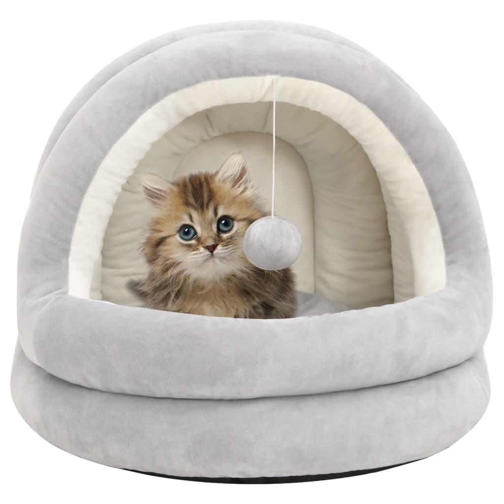 Cucce per Gatti 40x40x35 cm Grigio e Crema
