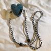 Trendy Fall Winter Faux Fur Heart Clip Strap - Crossbody Phone Chain, Universal for Cases, Neck/Side Lanyard, Cozy Cute