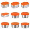 Stainless Steel Snack Containers for Kids Leak Proof Toddler Food Container with Silicone Lids Stackable Metal Lunch Box for School And Daycare
