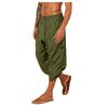 Linen Clothing For Men Easy Bodybuilding Motion Pants For Men Linen Pocket Color  Cropped Trousers