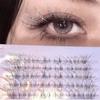Fluffy Clusters Individual False Eyelashes Shining Rhinestone 3D Volume Eyelashes  Eye Makeup