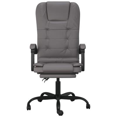 Massage Office Chair Grey Faux Leather